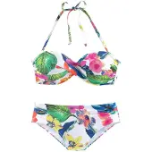 LASCANA Bikini blauw / rosa / wit