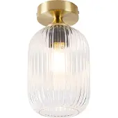 QAZQA Art Deco Plafondlamp Messing met Helder Glas - Banci