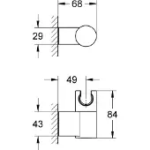 GROHE Rainshower Wandhouder - verstelbaar - chroom - 27055000