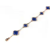 Sophie model 5 fiori armband in zilver roze verguld blauw