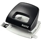 Leitz NeXXt Mini Perforator - Perforeert Tot 16 Vel - Voor Mappen En Ringbanden - Ideaal Voor Thuiskantoor/Thuiswerkplek - Zwart