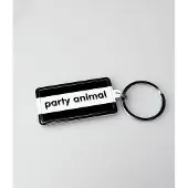 Paper Dreams Sleutelhanger Party Animal 13,5 X 4,5 Cm Zwart/wit