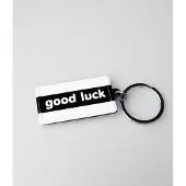 Paper Dreams Sleutelhanger Good Luck 13,5 X 4,5 Cm Zwart/wit