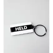 Paper Dreams Sleutelhanger Held 13,5 X 4,5 Cm Staal Zwart/wit