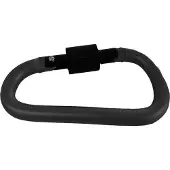 ABC-led Karabijnhaak / sleutelhanger - Volledig zwart