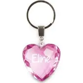 Miko sleutelhanger - Eline - diamant hartvormig roze