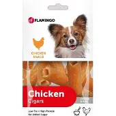 Flamingo hondensnack Chick'n snack chicken and rice cigar 85gr. Let op: 1 zakje van 85 gram!