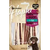 Flamingo hondensnack Hapki duck & fish sushi strips 85gr. Let op: 1 zakje van 85 gram!