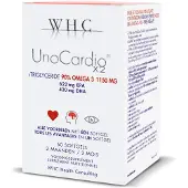 WHC Unocardio Hooggedoseerde omega3 X2 60 St Zachte capsules
