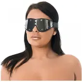 Rimba - Blinddoek Leer Met Metaal - Zwart/Zilver
