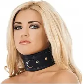 Rimba - Met kussen gevoerde luxe halsband - Maat: SM