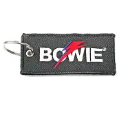 Rock Off David Bowie - Flash Logo Sleutelhanger - Zwart