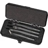 Wiha 32349 Pincetset 4-delig Spits, Plat-breed, Afgerond