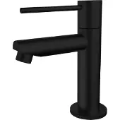Best design Toiletkraan Nero-Ribera Uitloop Recht 14 cm 1-hendel Mat Zwart
