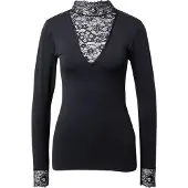Minus Dames Tops & T-shirts Vanessa V-cut Blouse - Zwart - Maat M