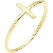 Elli PREMIUM Ring 'Kreuz' goud