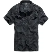 Brandit Overhemd 'Roadstar' duifblauw / zwart