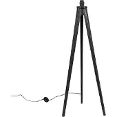 QAZQA Landelijke vloerlamp tripod zwart - Tripod Classic