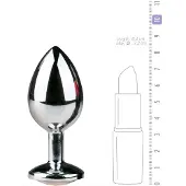 Easytoys Anal Collection Metalen Buttplug met Zilveren Diamant - M