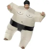 Smiffys Volwassen opblaasbare sumo kostuum - Verkleedkleding - One size