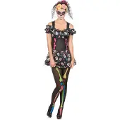Boland verkleedkostuum Mrs. Day of the Dead zwart