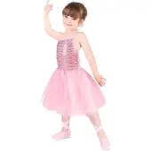 Vegaoo - Roze ballet danseres kostuum voor meisjes