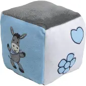 Happy People Kubus Junior 11 Cm Pluche Blauw/grijs
