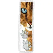 Vervaco - Bladwijzer kit - Kat - PN-0143913 - Borduren - Borduurpakket - Borduurpakket volwassenen - Borduurpakket kind