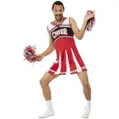 Smiffys Kostuum -M- Give Me A...Cheerleader Rood/Wit
