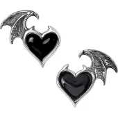 Alchemy Gothic - Gothic Oorstekerset - BlackSoul - voor Vrouwen - zilverkleurig - Maat Standard