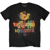 Ginza.se Woodstock - Splatter Heren T-shirt - L - Zwart
