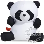 Cuddlebug Kussen - Panda - Reiskussen (reizen) - Knuffelkussen - 30 cm - Rpet - Wasbaar