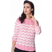 Dancing Days - Vanilla Longsleeve top - S - Roze