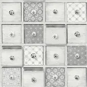 Dutch Wallcoverings Home ladenkast grijs behang (vliesbehang, grijs)