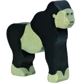 Sonstige Verlage Holztiger houten gorilla-speelfiguur, handgemaakt, duurzaam speelgoed