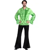 Amscan shirt Satin heren polyester groen