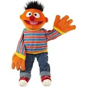 Sesamstraat Handpop Ernie Groot