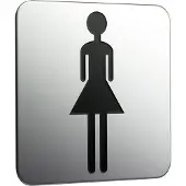 Emco System 2 deurplaat "dames" chroom 357600002