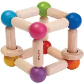 PlanToys Plan Toys houten rammelaar vierkant