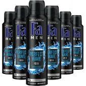 Fa Men Perfect Wave deodorant spray - 6 x 150 ml - voordeelverpakking