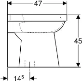 Geberit 300 Comfort closetpot-93 verhoogd +6cm vlakspoel 35.5x47cm AO wit S8000700000G