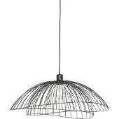 QAZQA Design hanglamp zwart met dubbele kap 66cm - Pua