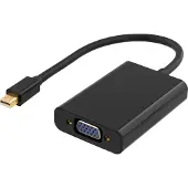 Deltaco DP-VGA13 Videokabel-Adapter 0,25 m mini DisplayPort VGA Schwarz