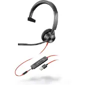 Poly Blackwire C3315 (Bedraad, USB-A), Kantoorheadset, Zwart