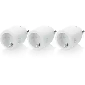 Deltaco Smart Home 3x Slimme Draadloze Stekker - WiFi - 10A - 2400W - Timer - Wit