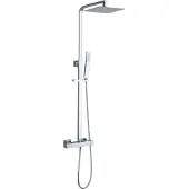 Wiesbaden Regendouche rombo eco twenty opbouwset thermostaatkraan 20 cm chroom