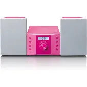 Lenco MC-013PK - Stereo set met FM radio en CD speler - Roze