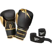 Reebok bokshandschoenen en wrap set 12oz