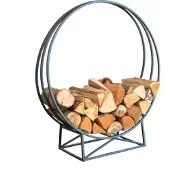 Esschert Design Houten standaard, rond, hoogte 89 cm