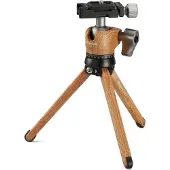 Leofoto Pocket Mini Tripod Mt-01 + Ballhead Lh-25 Wood